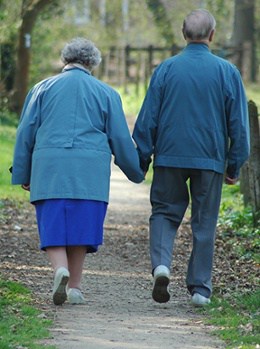 Elderly Couple On a Walk